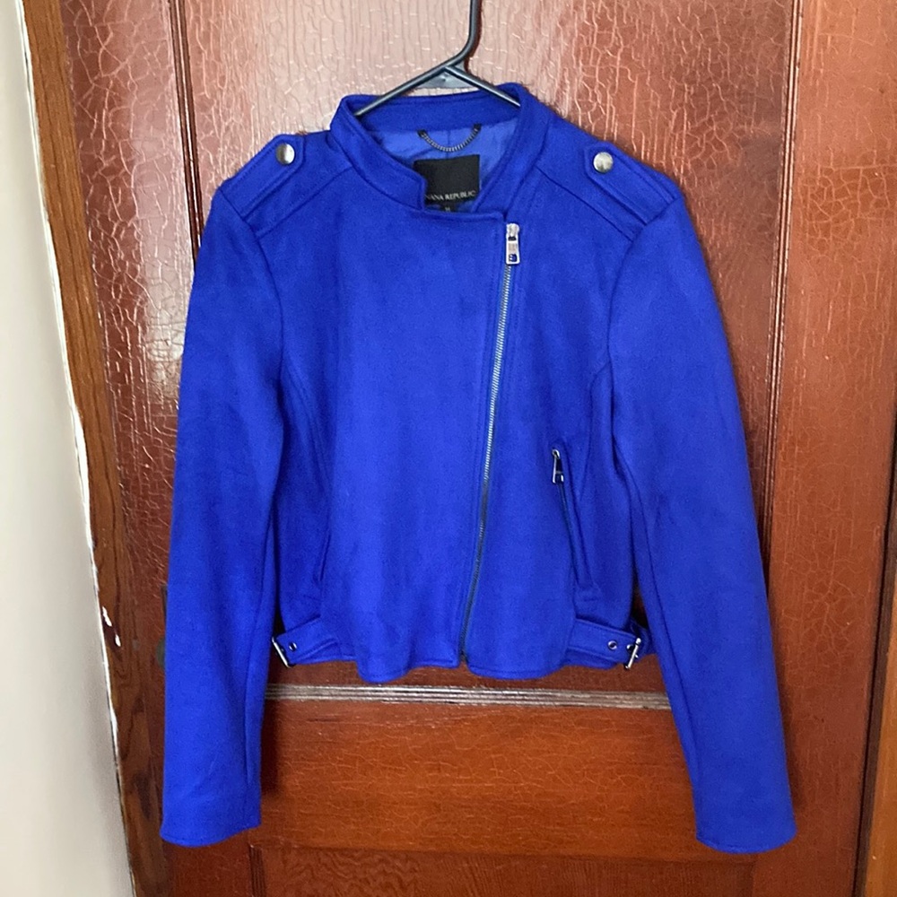 Banana Republic Royal Blue Bomber Jacket, medium nwt